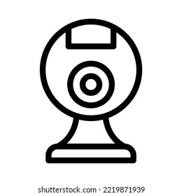 gráfico vectorial de icono de línea de webcam