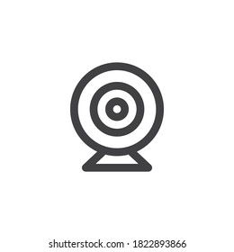 Icono de línea de cámara web. signo de estilo lineal para concepto móvil y diseño web. Icono de vector de contorno de cámara web. Símbolo, ilustración del logotipo. Gráficos vectoriales