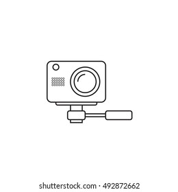 webcam line icon, outline vector logo, linear pictogram isolated on white, pixel perfect illustration