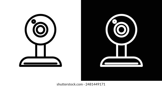 Webcam line icon vector illustration set.