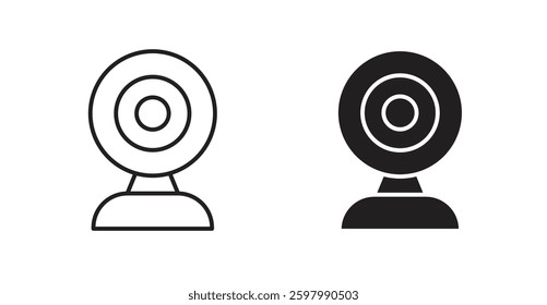 Webcam line icon vector set.