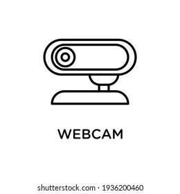 diseño de icono de línea de la cámara web