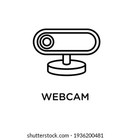 diseño de icono de línea de la cámara web