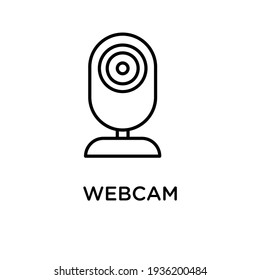 diseño de icono de línea de la cámara web