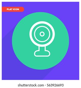 webcam line vector icon