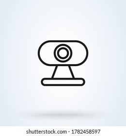 Webcam line. vector Simple modern icon design illustration.