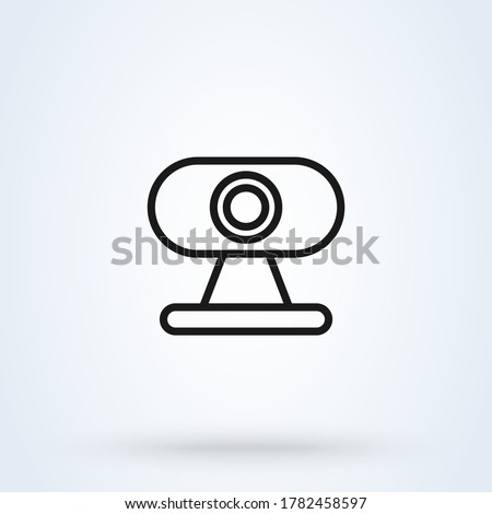 Webcam line. vector Simple modern icon design illustration.