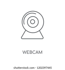 WebCam linear icon. WebCam concept stroke symbol design. Thin graphic elements vector illustration, outline pattern on a white background, eps 10.