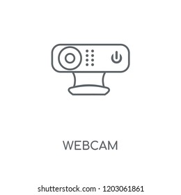 Webcam linear icon. Webcam concept stroke symbol design. Thin graphic elements vector illustration, outline pattern on a white background, eps 10.