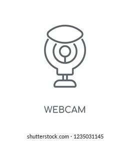 Webcam linear icon. Modern outline Webcam logo concept on white background from Electronic Devices collection. Suitable for use on web apps, mobile apps and print media.