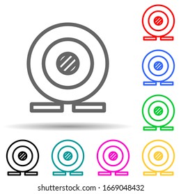 Webcam multi color style icon. Simple thin line, outline vector of web icons for ui and ux, website or mobile application