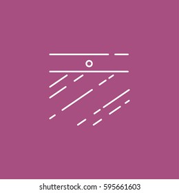 Webcam on laptop vector icon. A linear design element for the web and app. Modern Chat sign