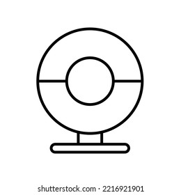 Webcam outline vector icon. Linear style sign for mobile concept and web design. Logo webcam illustration. Single high quality symbol.