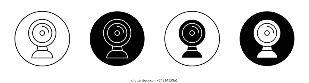 Webcam outlined icon vector collection.