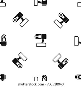 Webcam pattern repeat seamless in black color for any design. Vector geometric illustration