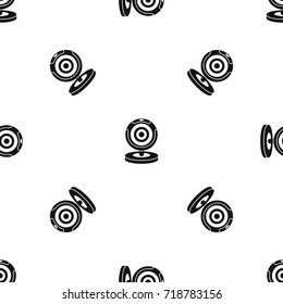 Webcam pattern repeat seamless in black color for any design. Vector geometric illustration