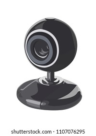 Webcam Realistic Vector Illustration Isolated