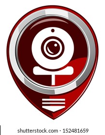 Webcam - red map pointer