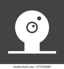 Webcam sign icon. gray button or icon. Web video chat symbol. Camera chat. Classic flat video icon. Vector
