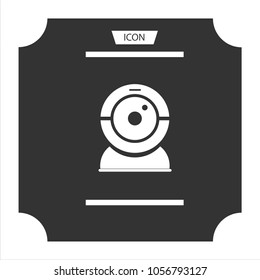 Webcam sign icon, Web video chat symbol, Camera chat isolated on background.