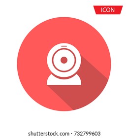 Webcam sign icon, Web video chat symbol, Camera chat isolated on background.