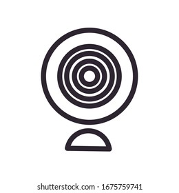 Diseño gráfico de ilustraciones vectoriales de línea de la tecnología Webcam