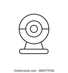 webcam technology single isolated icon with line or outline style