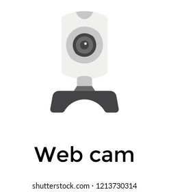 Webcam trendy flat icon design 