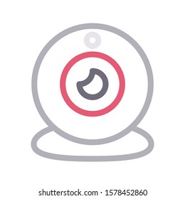 webcam vector color line icon 