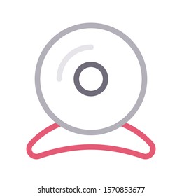 webcam vector colour line icon 