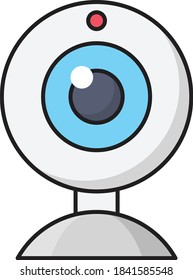 webcam vector colour line icon 