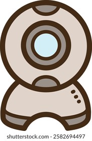 Webcam vector doodle illustration and graphic