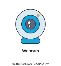Webcam Vector   Fill outline Icons. Simple stock illustration stock