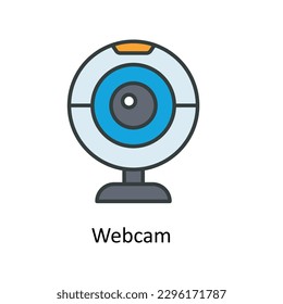 Vektorgrafik-Rahmensymbole der Webcam. Einfache Stockillustrationsmaterial