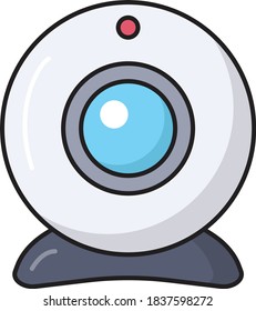 icono de color plano vector webcam