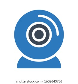webcam vector glyph color icon 