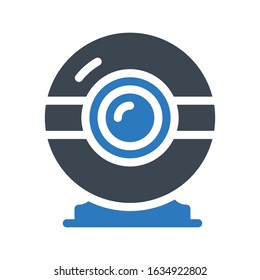 webcam vector glyph  color icon  