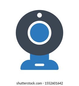 webcam vector glyph colour icon 