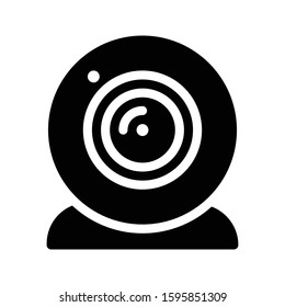 webcam vector glyph flat icon 