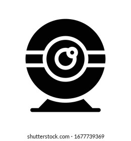 webcam vector glyph flat icon 