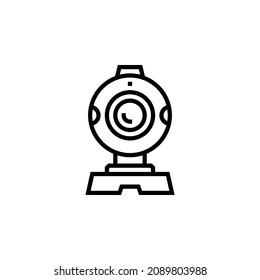 webcam vector icon. computer component icon outline style. perfect use for logo, presentation, website, and more. simple modern icon design line style