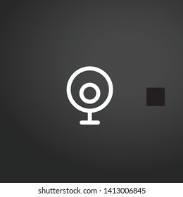 Webcam vector icon. Webcam concept stroke symbol design. Thin graphic elements vector illustration, outline pattern for your web site design, logo, UI. EPS 10.