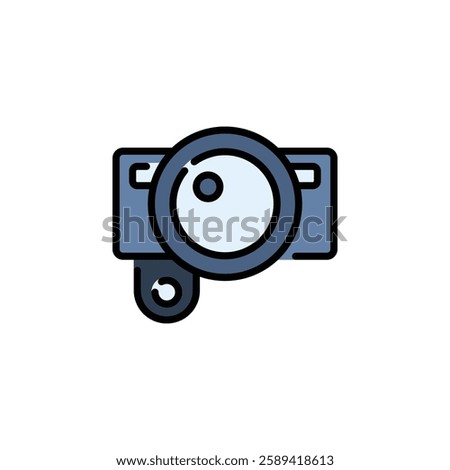 webcam vector icon filled line style. perfect use for logo, presentation, website, and more. modern icon design color outline style