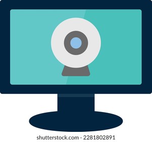 Webcam Vector Icon Flat Style