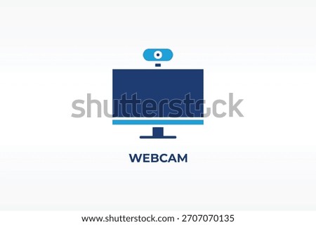 WEBCAM vector, icon or logo sign isolated symbol illustration