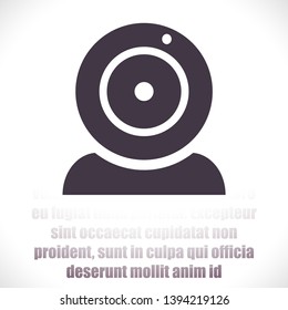 Webcam  vector icon , lorem ipsum Flat design