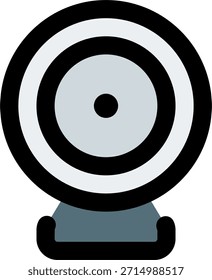 Icono de Vector Video de cámara web en estilo moderno, dispositivo de comunicación en línea e ilustración de tecnología de captura digital. Icono de línea llena