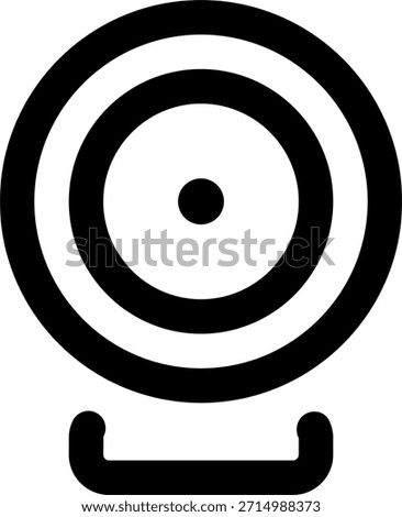 Webcam vector icon in modern style, online communication device and digital video capture technology illustration. Line Icon