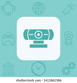 Webcam vector icon sign symbol