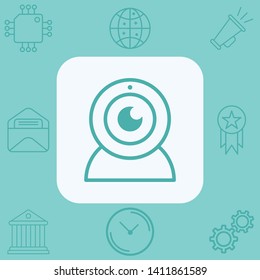 Webcam vector icon sign symbol